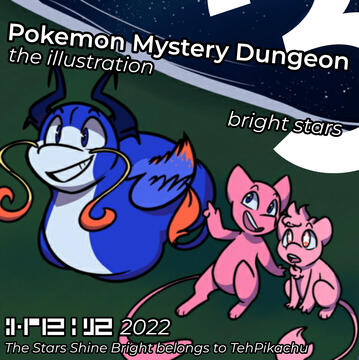 another PMD: the illustration cover but with a 3. This cover is inspired by The Stars Shine Bright, a PMD webcomic made by TehPikachu.