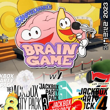 &quot;It&#39;s time for Shovelware&#39;s Brain Game!&quot; includes tracks from Jackbox Party Pack 3 to 9.